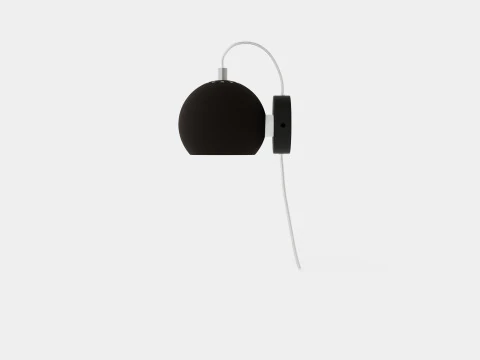Ball Wall Lamp Black 3D Model