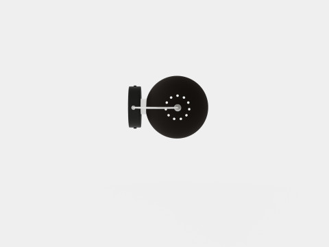 Ball Wall Lamp Black 3D 모델