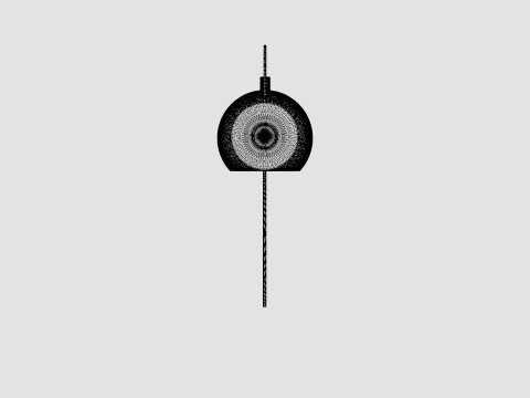 Ball Wall Lamp Black 3D Model