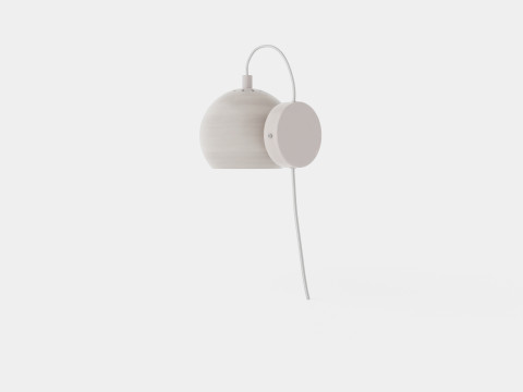 Ball Wall Lamp Silver 3D Model