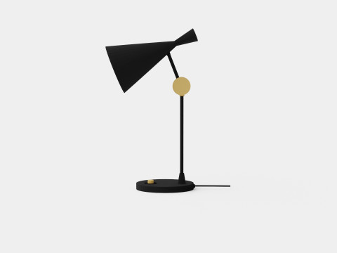 Beat Table Lamp Black Modello 3D