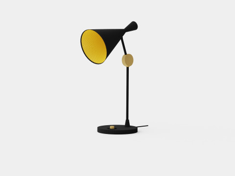Beat Table Lamp Black 3D 모델