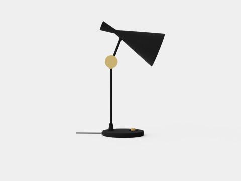 Beat Table Lamp Black Modello 3D