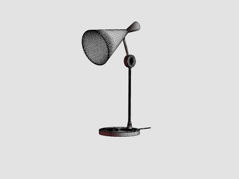 Beat Table Lamp Black Modello 3D