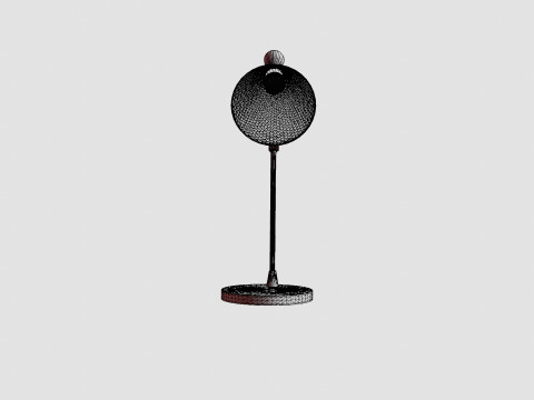 Beat Table Lamp Black Modello 3D