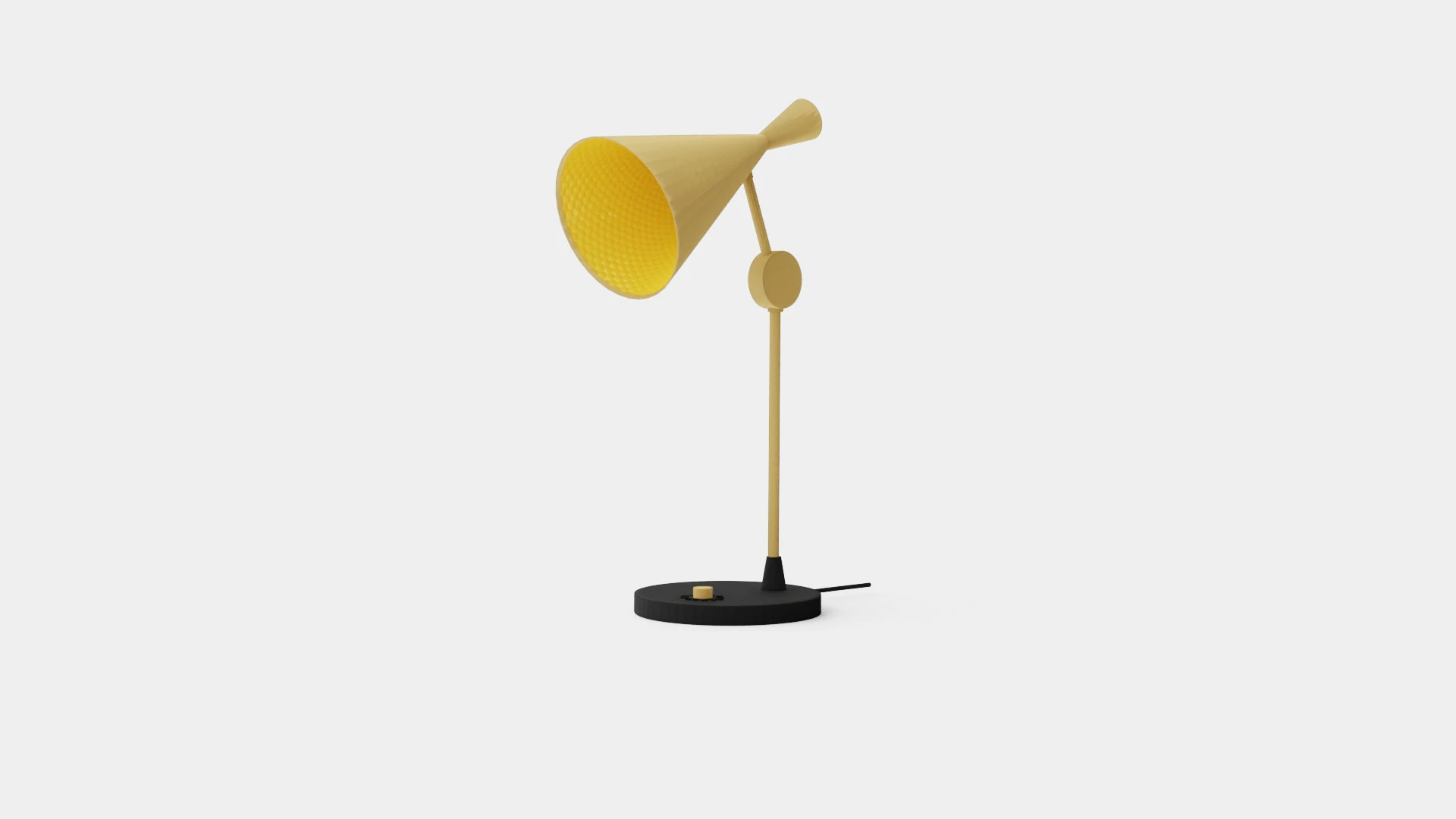 Beat Table Lamp Brass 3D Model .c4d .max .obj .3ds .fbx .stl .blend 