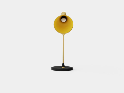 Beat Table Lamp Brass Model 3D