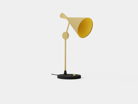 Beat Table Lamp Brass Model 3D
