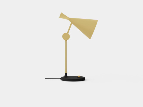 Beat Table Lamp Brass Model 3D