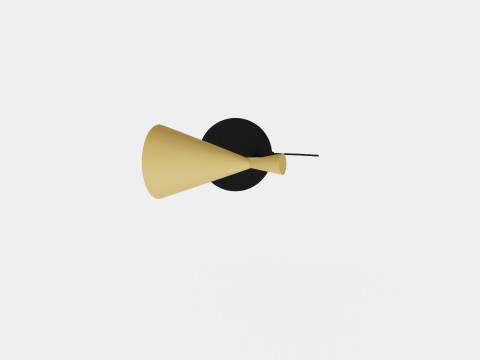 Beat Table Lamp Brass Model 3D