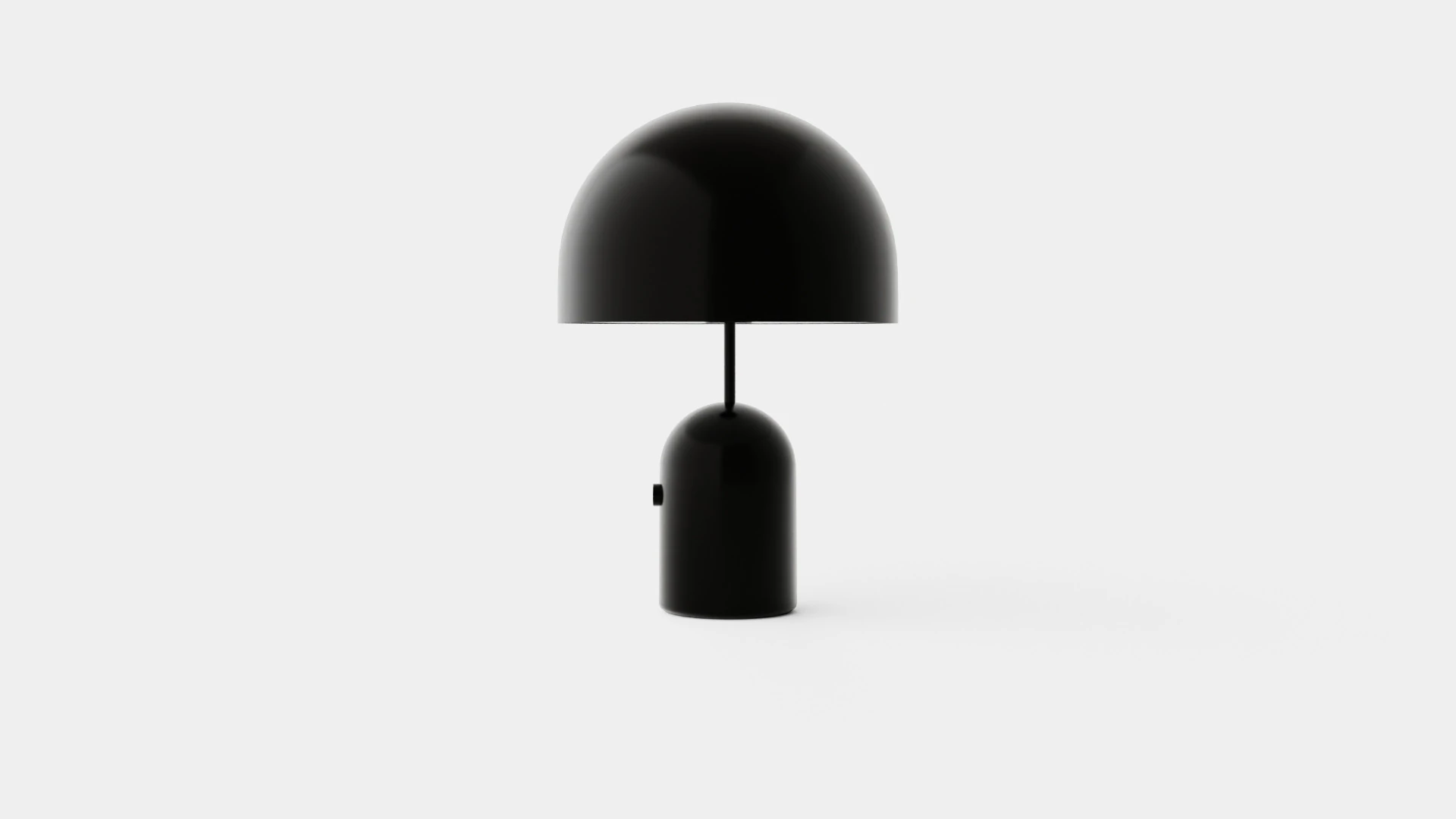 Bell Table Lamp Light Black 3D Model .c4d .max .obj .3ds .fbx .stl .blend 