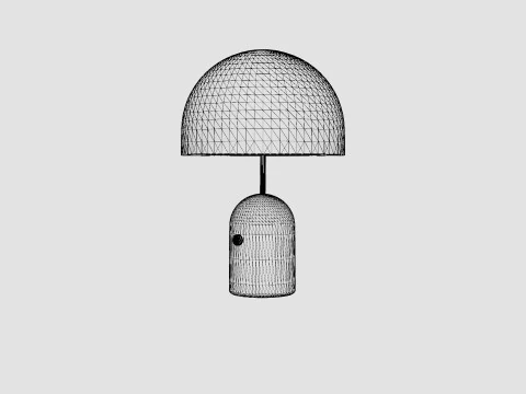 Bell Table Lamp Light Black 3D Model