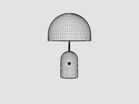 Bell Table Lamp Light Black 3D Model