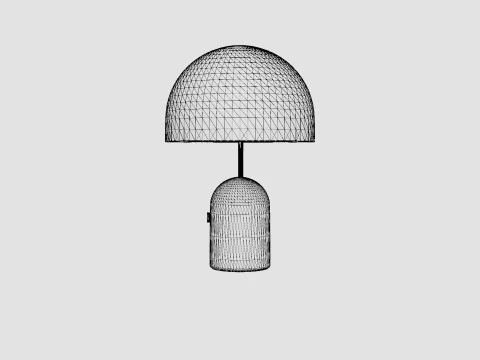 Bell Table Lamp Light Chrome 3D Model