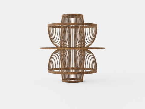 Ceiling Lamp Rattan Model 3D