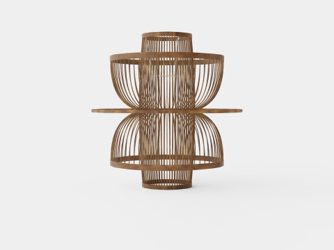Ceiling Lamp Rattan Model 3D