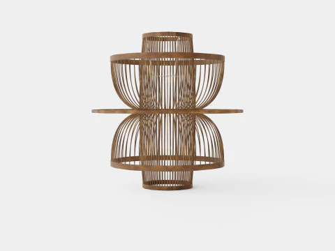 Ceiling Lamp Rattan 3D Model