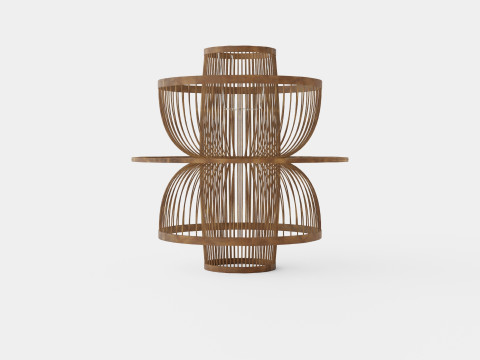 Ceiling Lamp Rattan Model 3D