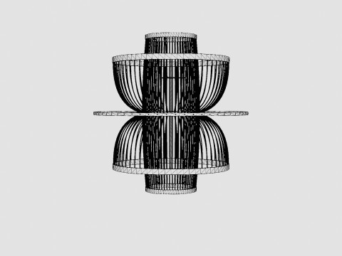 Ceiling Lamp Rattan Model 3D