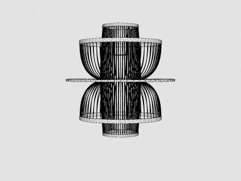 Ceiling Lamp Rattan Model 3D