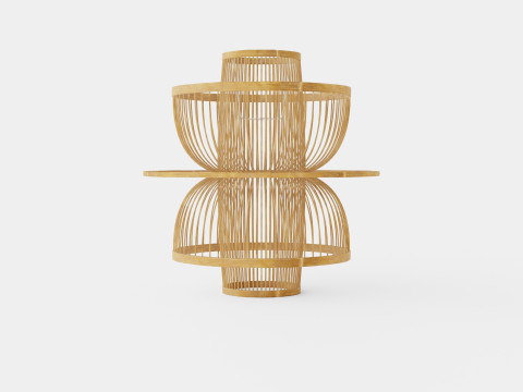 Ceiling Lamp Rattan 3D Model