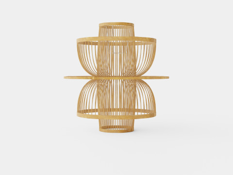 Ceiling Lamp Rattan 3D Model