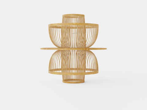 Ceiling Lamp Rattan 3D Model