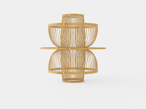 Ceiling Lamp Rattan 3D Model