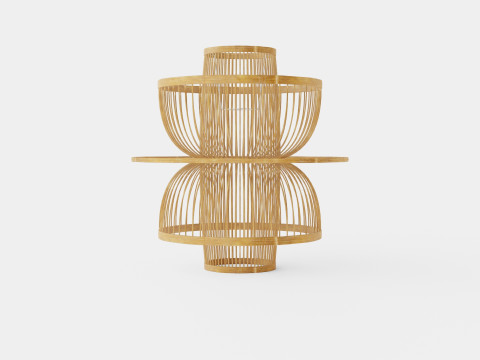 Ceiling Lamp Rattan 3D Model