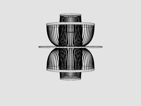 Ceiling Lamp Rattan 3D Model