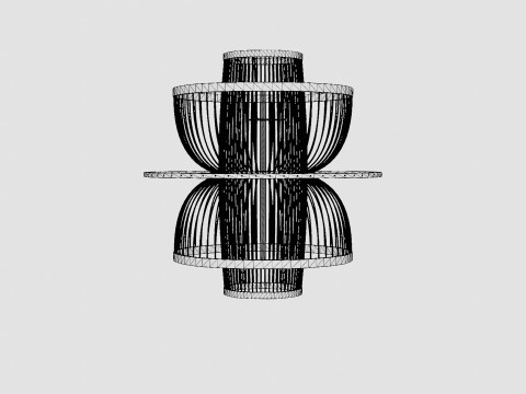 Ceiling Lamp Rattan 3D Model