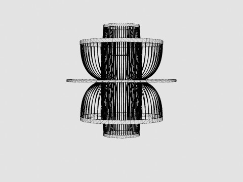 Ceiling Lamp Rattan 3D Model