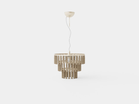 Chloe Ceiling Lamp Antique 3D Модель