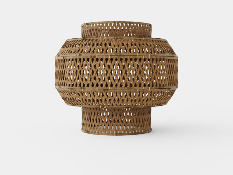 Colonial Bamboo Lamp 3D Модель