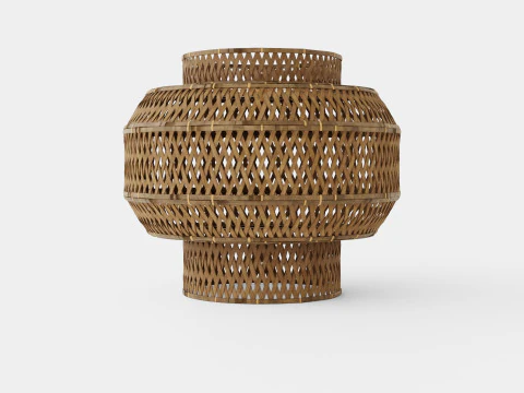 Colonial Bamboo Lamp 3D Model