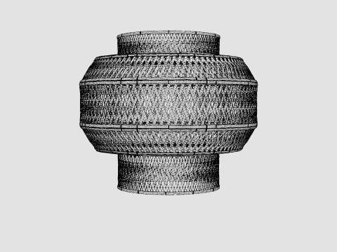 Colonial Bamboo Lamp 3D Модель