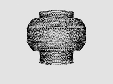 Colonial Bamboo Lamp 3D Model