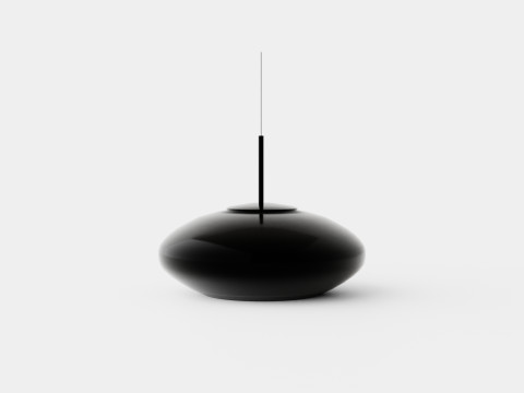 Copper Black Wide Ceiling Lamp 3D Модель