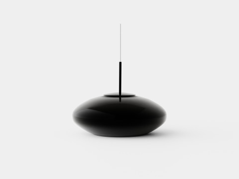 Copper Black Wide Ceiling Lamp Model 3D