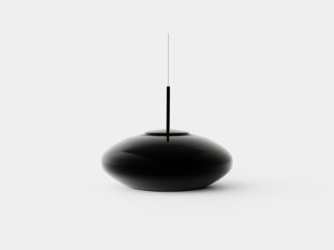 Copper Black Wide Ceiling Lamp Model 3D