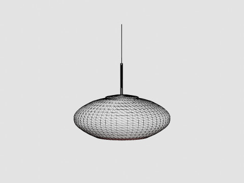 Copper Black Wide Ceiling Lamp Model 3D