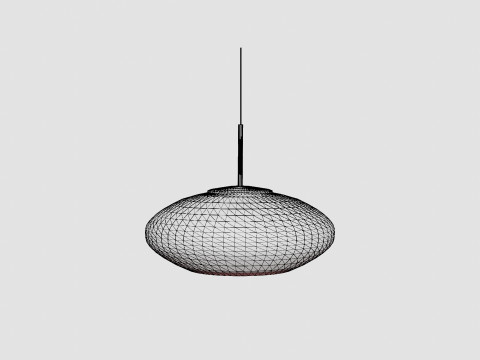 Copper Black Wide Ceiling Lamp Model 3D