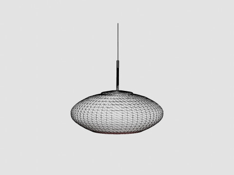 Copper Black Wide Ceiling Lamp Model 3D