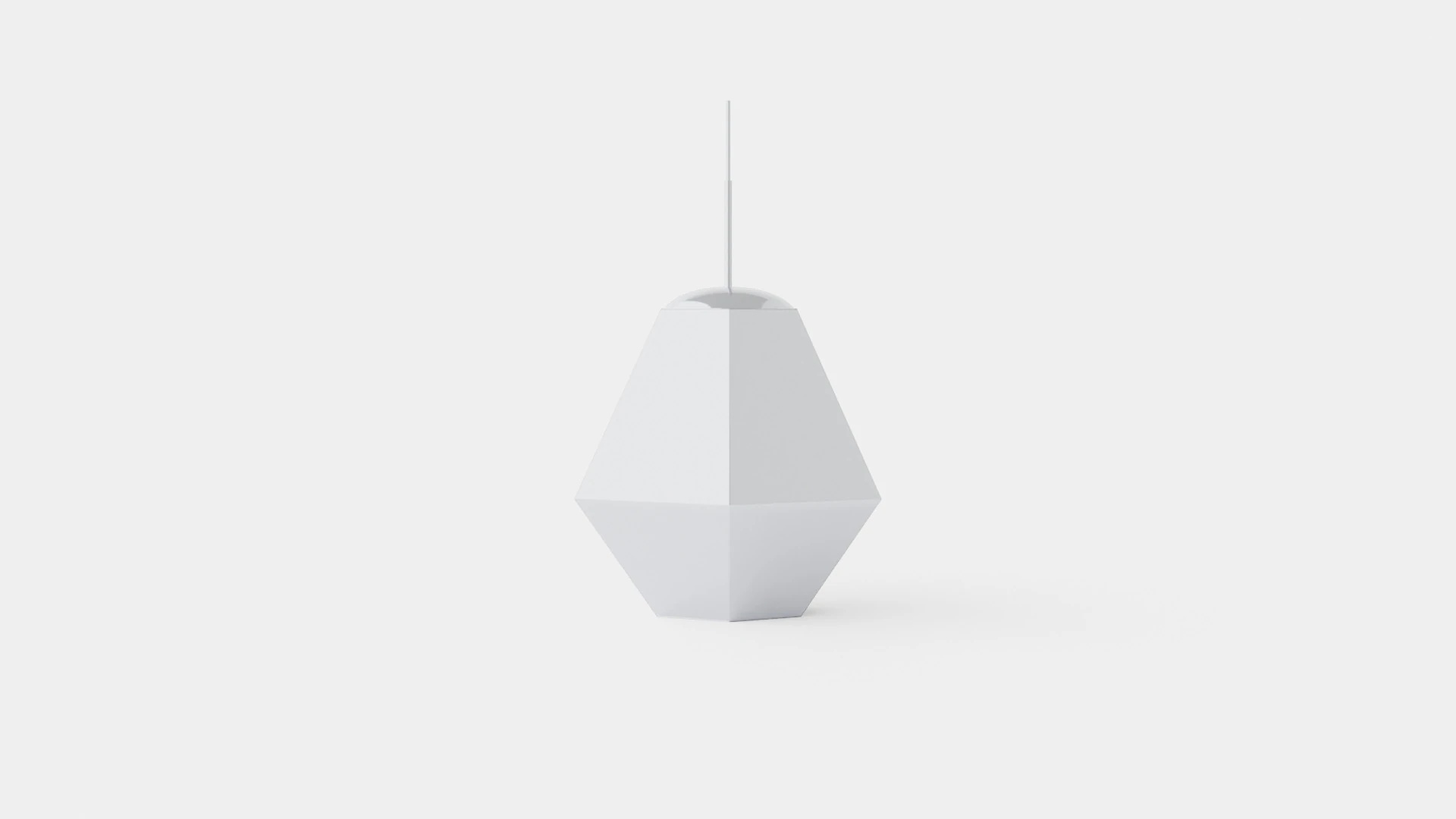 Cut Tall Chrome Ceiling Lamp 3D Model .c4d .max .obj .3ds .fbx .stl .blend 