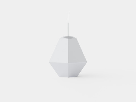 Cut Tall Chrome Ceiling Lamp 3D 模型