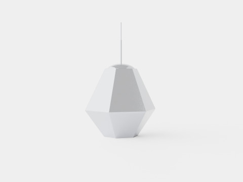 Cut Tall Chrome Ceiling Lamp 3D मॉडल
