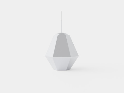 Cut Tall Chrome Ceiling Lamp 3D मॉडल