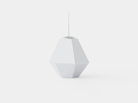 Cut Tall Chrome Ceiling Lamp 3D मॉडल