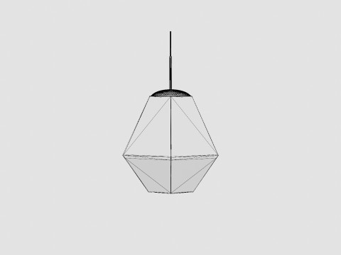 Cut Tall Chrome Ceiling Lamp 3D मॉडल
