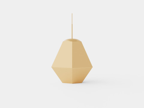 Cut Tall Gold Ceiling Lamp 3D 模型